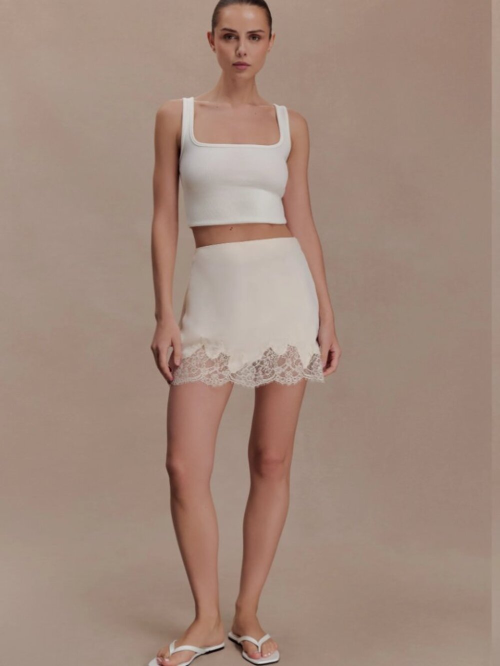 Meshki Nina skirt cream XS New With Tags